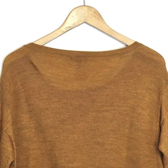 Eileen Fisher Royal Alpaca Wool Pointelle Knit Long Sleeve Sweater Size M - Picture 10 of 16